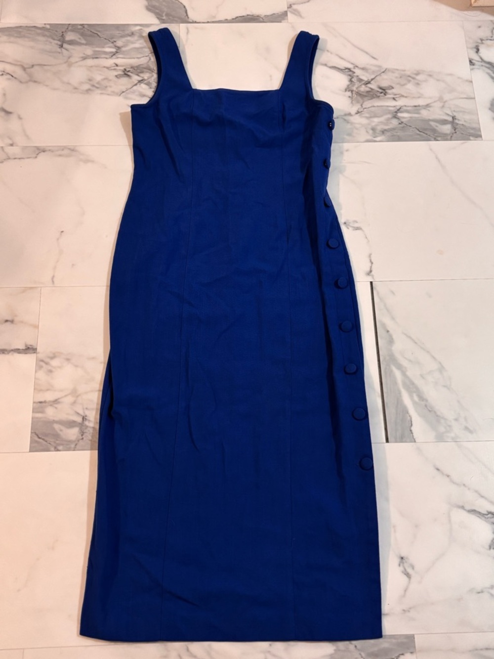 💙Sag Harbor💙 Vintage Blue Square-Neck Dress
